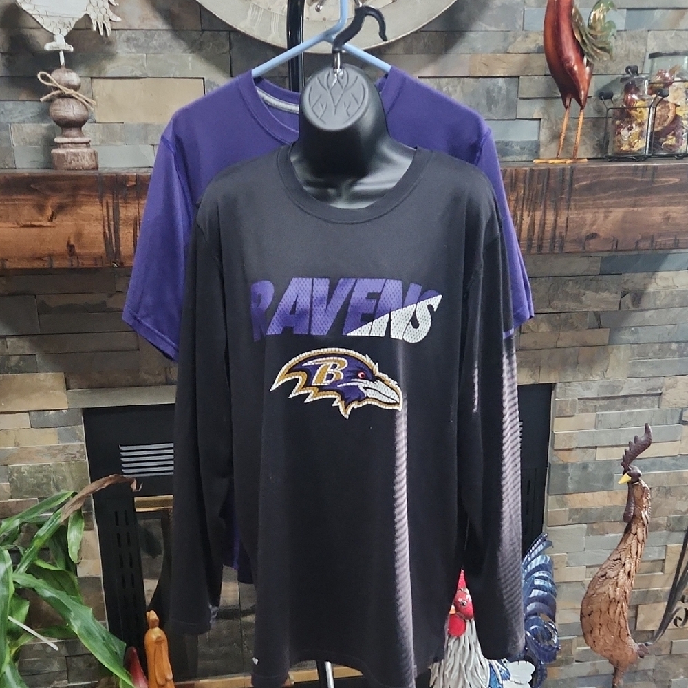 Lot of 2 NFL Baltimore Ravens Shirts